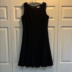 Calvin Klein Black Sleeveless A-line Midi Dress size 10